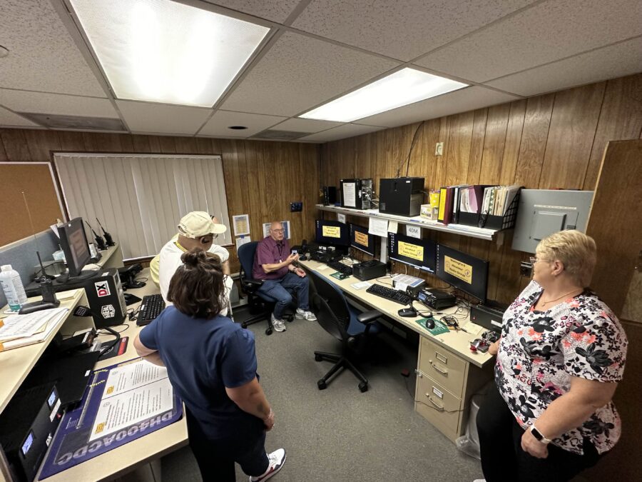 John K1LYP providing a tour of the radio shack