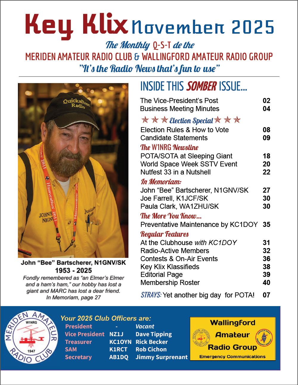 Cover of Key Klix for November.