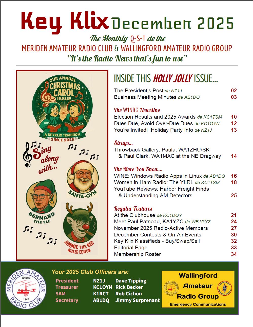 Cover of Key Klix for December. 